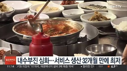내수부진 심화…서비스 생산 32개월 만에 최저