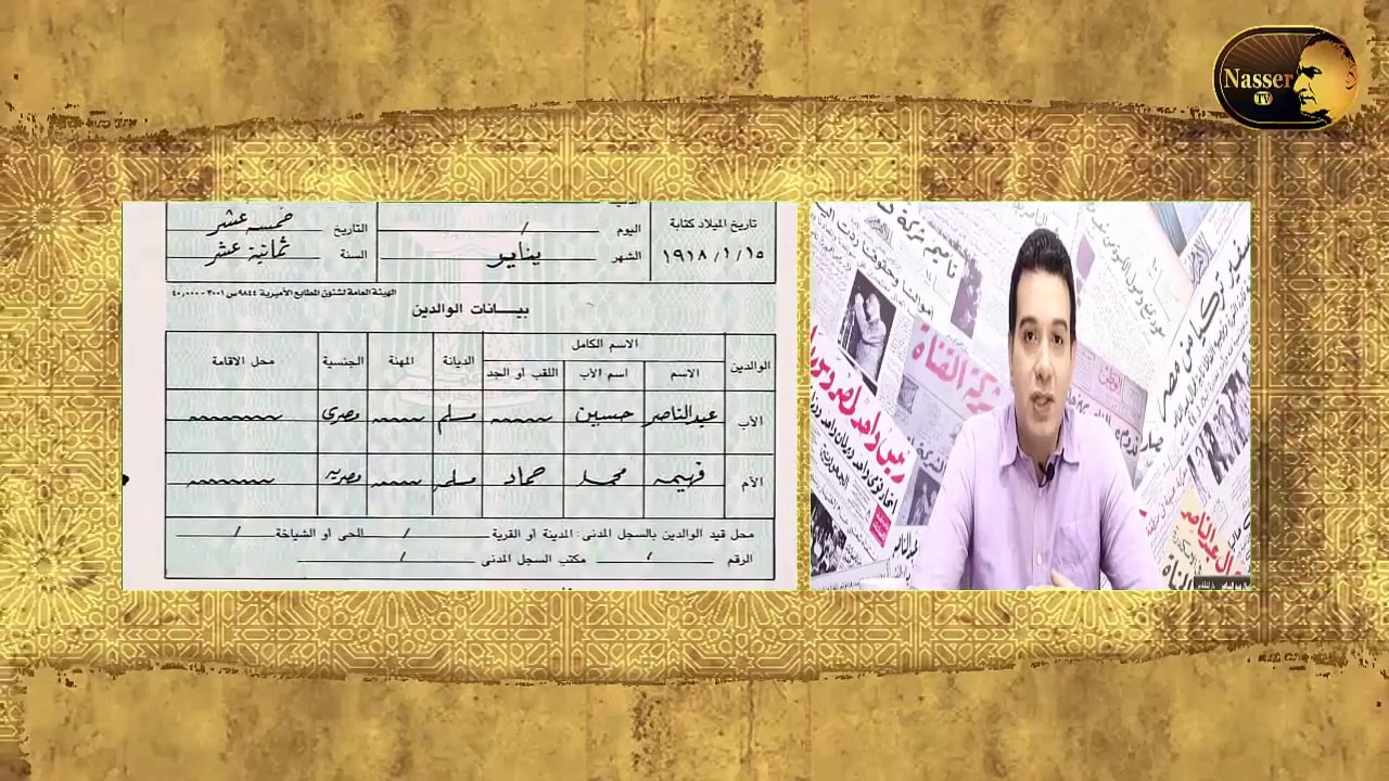 بداية الحكاية ... جمال عبد الناصر - الميلاد ، النشأة ، عدم قبوله بالكلية الحربية