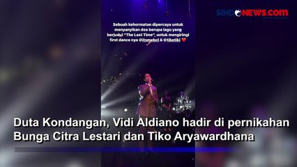 Duta Kondangan Vidi Aldiano Meriahkan Resepsi Pernikahan Bunga Citra