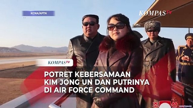 Potret Kebersamaan Kim Jong Un dan Putrinya di Air Force Command Korea Utara