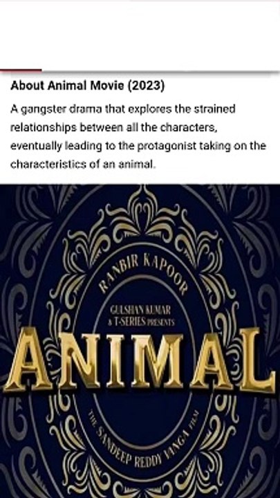 Animal movie trailer 2023