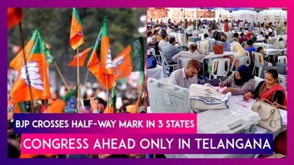 Assembly Election Results 2023 Trends At 12:30 PM: BJP Crosses Half-Way Mark In Three States