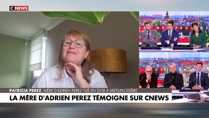 La mère d'Adrien Perez témoigne sur CNEWS