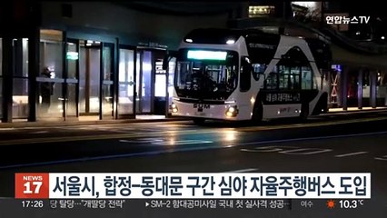 서울시, 합정-동대문 구간 심야 자율주행버스 도입