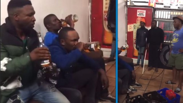 Hırsızlara ilginç ceza! Güney Afrika’da dükkan sahipleri, hırsızlara çaldıkları içkileri zorla içirdi