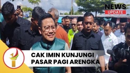 Pedagang Pasar Pagi Arengka Antusias Sambut Cawapres Cak Imin