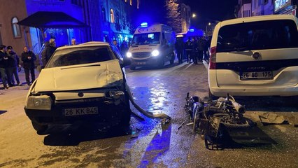 Eskişehir'de 2 kişinin yaralandığı kaza anı kamerada
