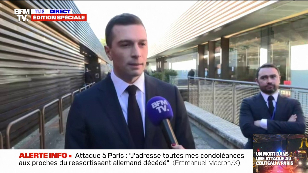 Attaque à Paris: pour Jordan Bardella, "la faiblesse de Gérald Darmanin à protéger le peuple français entraîne ces drames et ces morts"