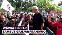 Ratusan Warga Kendari Sambut Meriah Kedatangan Ganjar Pranowo