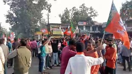 Video Story : भाजपा नेताओं व समर्थकों में जश्र का माहौल, देखे वीडियो