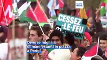 Marce pro-palestinesi in Francia, Regno Unito e Stati Uniti