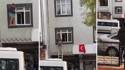 Bahçelievler'de pencereye çıkıp 'gasbediliyorum' diyerek yardım istedi