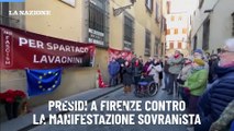 Presidi a Firenze contro la manifestazione sovranista