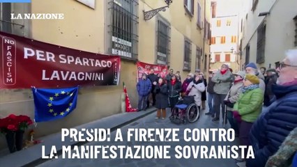 Presidi a Firenze contro la manifestazione sovranista