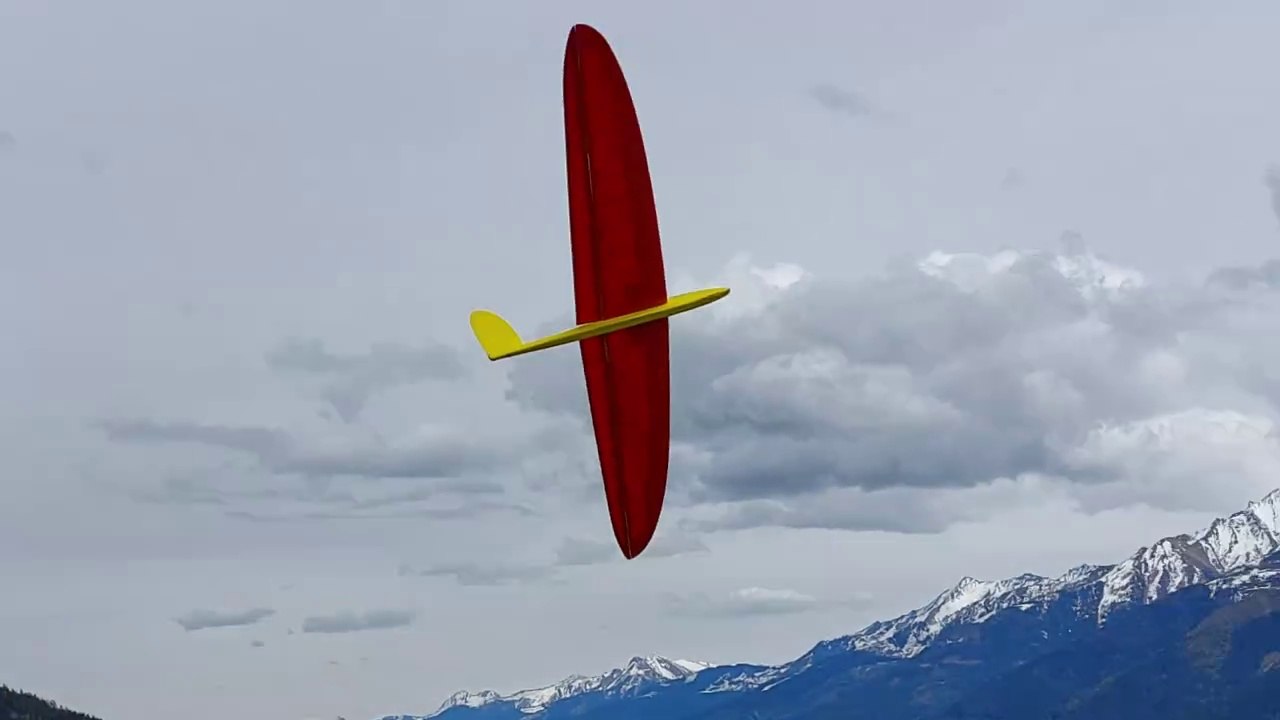 Rc Hangflug, Nurflügel wood wipe midi beim Kantenschruppen am Osthang