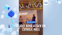 Deadly bomb attack on catholic mass in the Philippines kills four and injures dozens