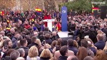 Ayuso carga contra Sánchez en la manifestación contra la amnistía convocada por el PP: 