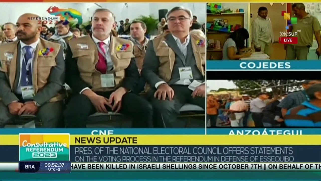 Venezuelan CNE offers statements on the Essequibo referendum