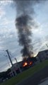 Curto-circuito provoca incêndio em pátio de supermercado, em Umuarama