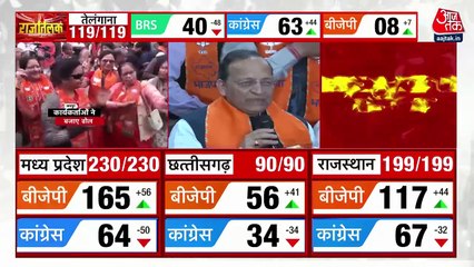 Celebrations at BJP office on massive win in 3 states