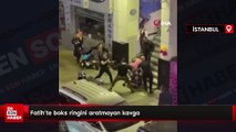 Fatih'te boks ringini aratmayan kavga