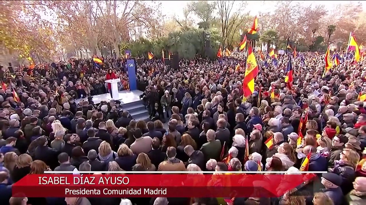 El PP cifra en casi 15.000 los asistentes a su protesta contra Sánchez