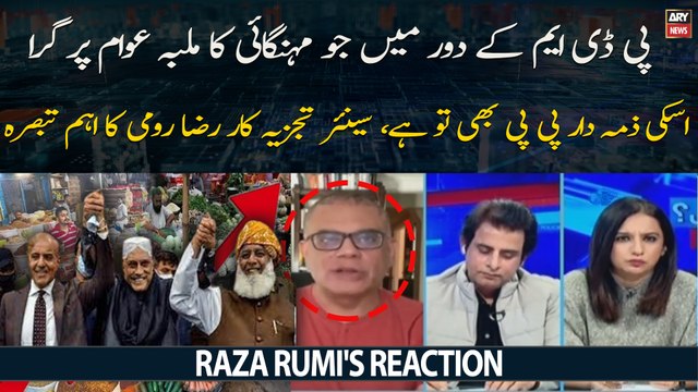 Mehngai Ki Zimedar PMLN Kay Sath PPP Bhi Hai... , Raza Rumi