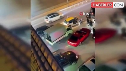 Yolu kapatıp lastik yakan düğün konvoyları kameralara yansıdı