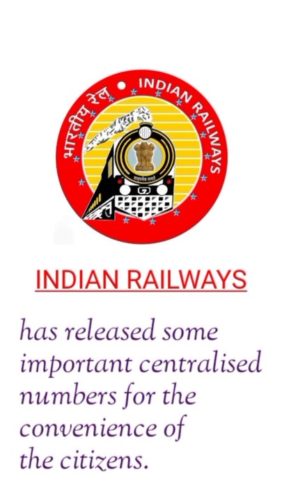 #Don't miss these numbers...IR, #Indian Railways important numbers while travelling, #Passengers convenience upheld