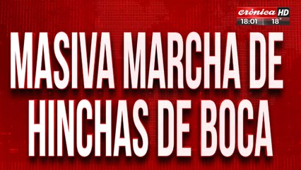Masiva marcha de hinchas de Boca: Riquelme acompaña al pueblo boquense