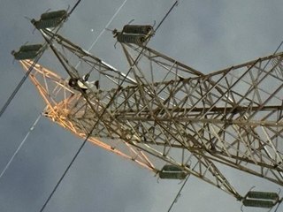 Boşandığı Eşi ve Çocuklarını Özleyen Adam Yüksek Gerilim Hattına Çıktı