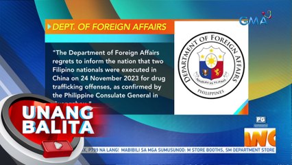 Binitay sa China ang 2 Pilipino dahil sa kasong drug trafficking | UB