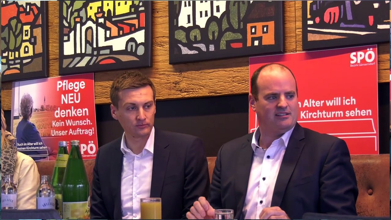 'Geh Bürgermeister nimm mi mit ham' - Pflege Neu denken PK SPÖ  BEZ. Gänserndorf