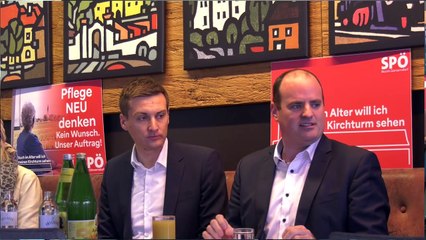 "Geh Bürgermeister nimm mi mit ham" - Pflege Neu denken PK SPÖ  BEZ. Gänserndorf