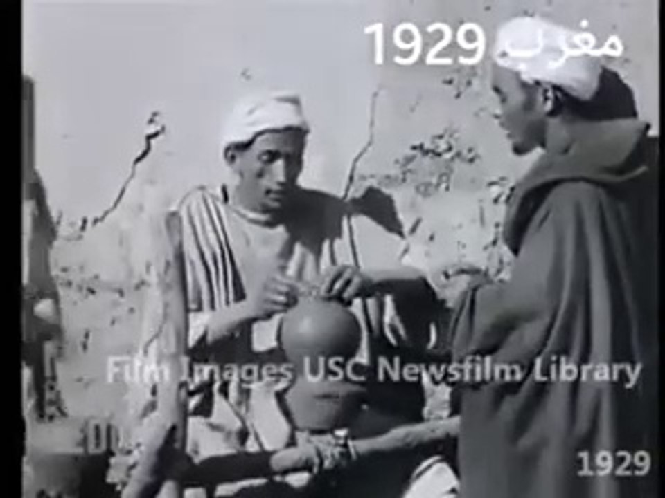 التجارة عند المغاربة سنة 1929 م وبساطة اللغة واللباس_low