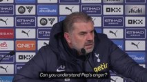 Postecoglou's abrupt response to Guardiola's referee anger