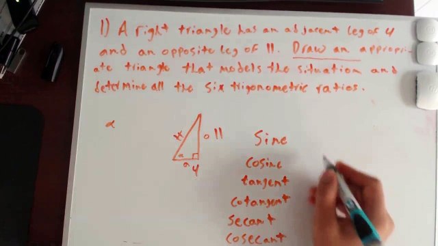 How to determine all the six trigonometric ratios/values of a given angle