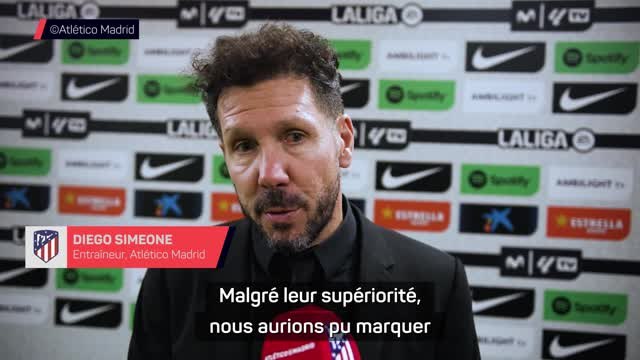 15e j. - Simeone : “Barcelone mérite le résultat même si nous aurions pu marquer en 2ème période”