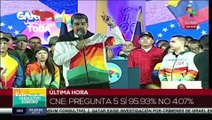 El pdte. Nicolás Maduro agradece a las instituciones y al pueblo venezolano por la victoria