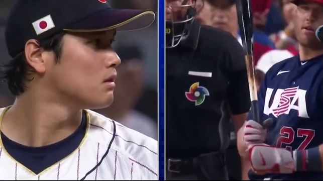 Shohei Ohtani faces Mike Trout at World Baseball Classic, mlb, 大谷翔平 対 トラウト WBC 2023 決勝　優勝決定シーン 野球