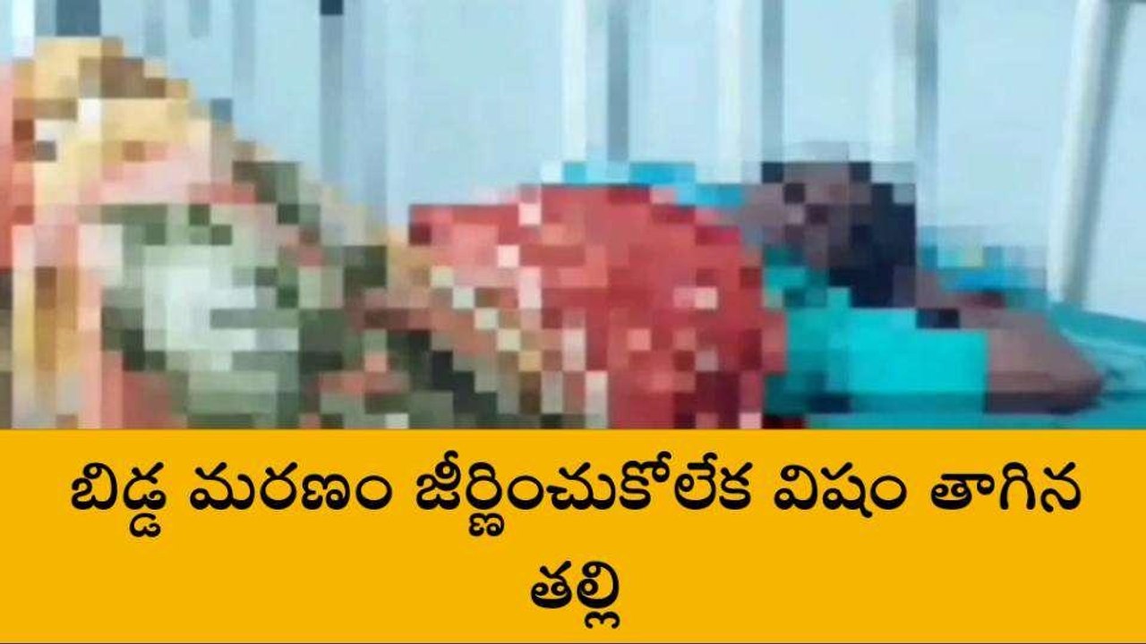 అన్నమయ్య జిల్లా: బిడ్డ మరణం జీర్ణించుకోలేక విషం తాగిన తల్లి