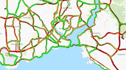 İstanbul'da trafik yoğunluğu