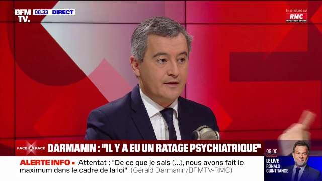 Attaque à Paris: Aujourd'hui, il faudrait sans doute faire une injonction administrative , affirme Gérald Darmanin