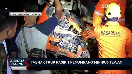 Tabrak Truk Pasir, Satu Penumpang Minibus Tewas