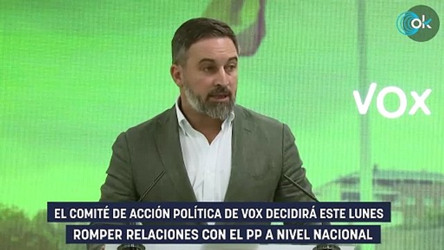 Vox anuncia hoy que rompe relaciones con Génova 13 aunque no con el PP a nivel autonómico
