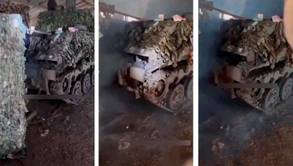 Video: Järkyttävä video näyttää, kuinka sadat rotat ryömivät ulos venäläisestä panssaroidusta ajoneuvosta