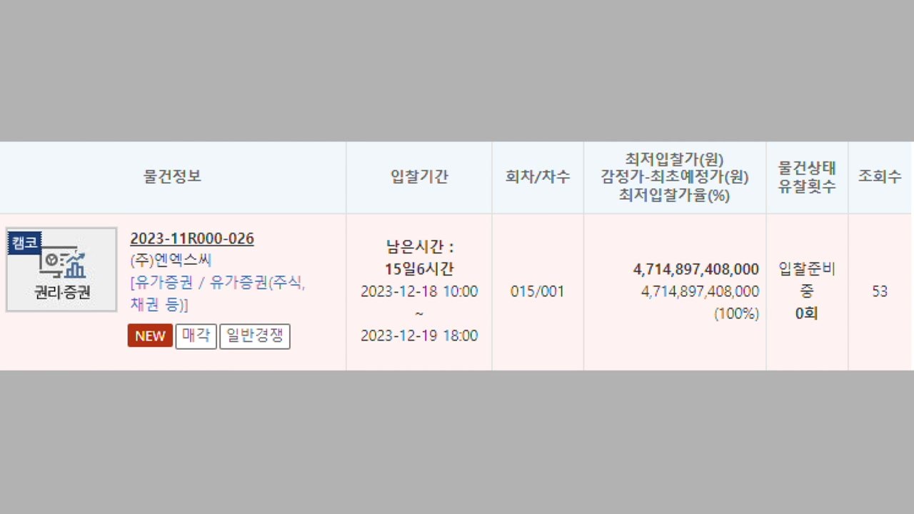 상속세 대신 받은 NXC 주식 4.7조 원 어치 18일 '통매각' 시도 / YTN