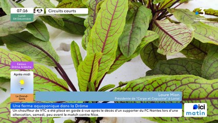 A  Loriol-sur-Drôme,"Carpe et Capucine", truites, salades, légumes, herbes aromatiques cultivés en aquaponie