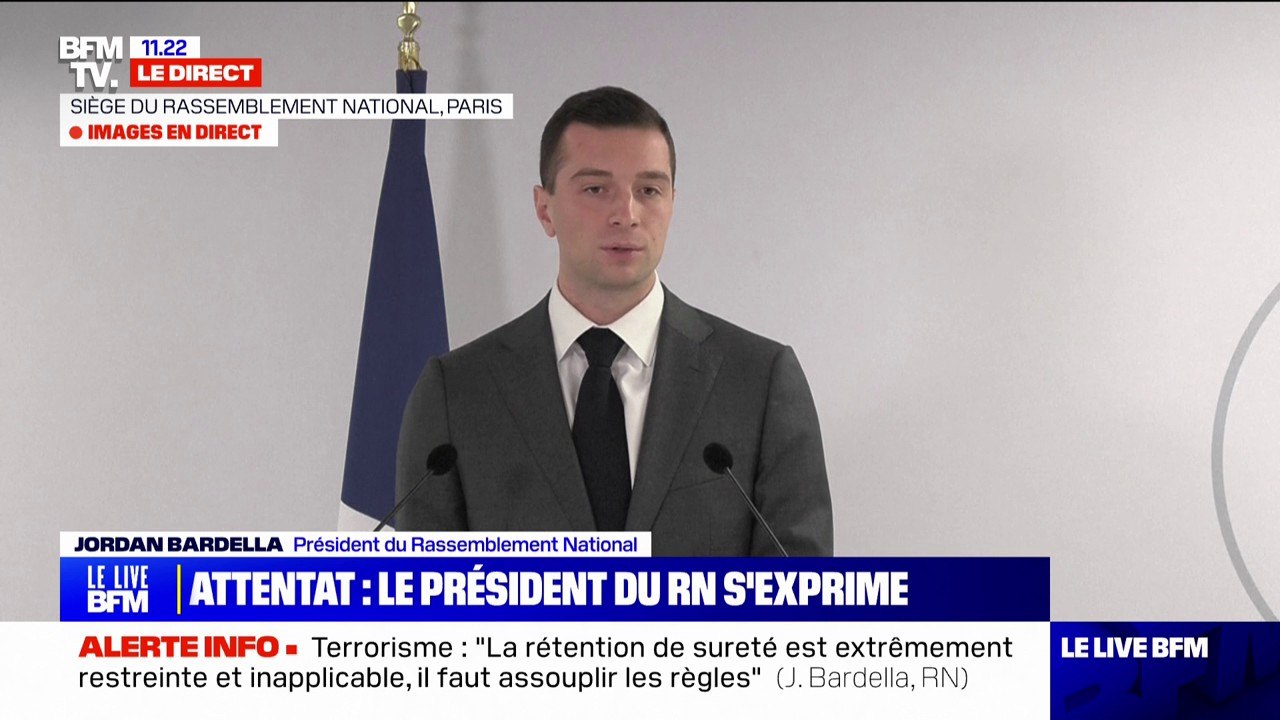 "Ce n'est pas une défaillance psychiatrique, mais une défaillance politique": Jordan Bardella réagit aux propos de Gérald Darmanin sur l'attaque à Paris