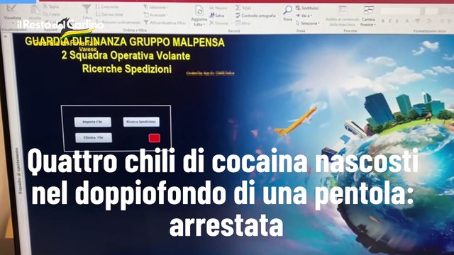 Quattro chili di cocaina nascosti nel doppiofondo di una pentola: arrestata